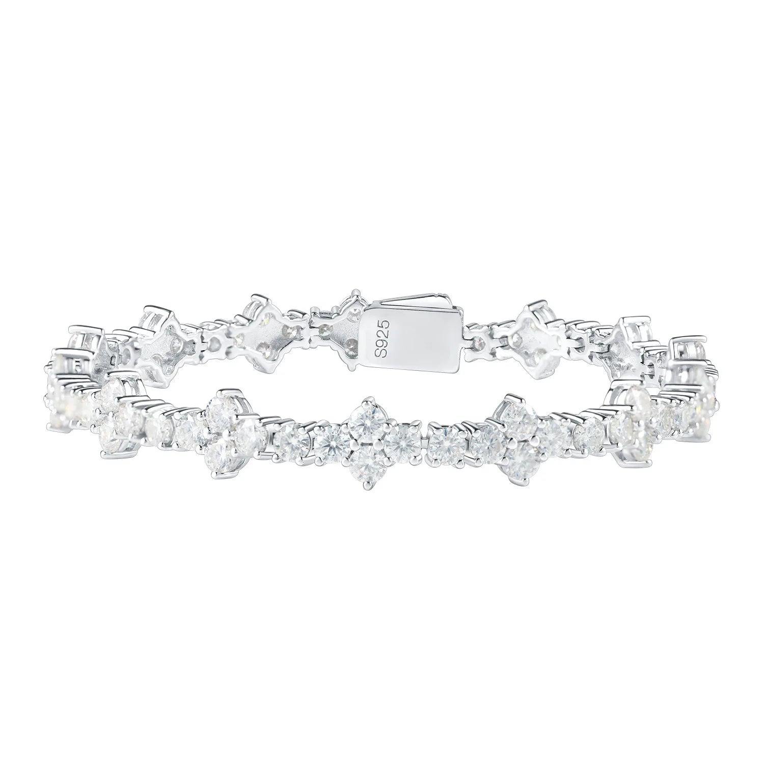 Light Luxury Fashion Four Leaf Clover Womens Bracelet European American Cross Border S925 Sterling Silver Moissanite Jewelry