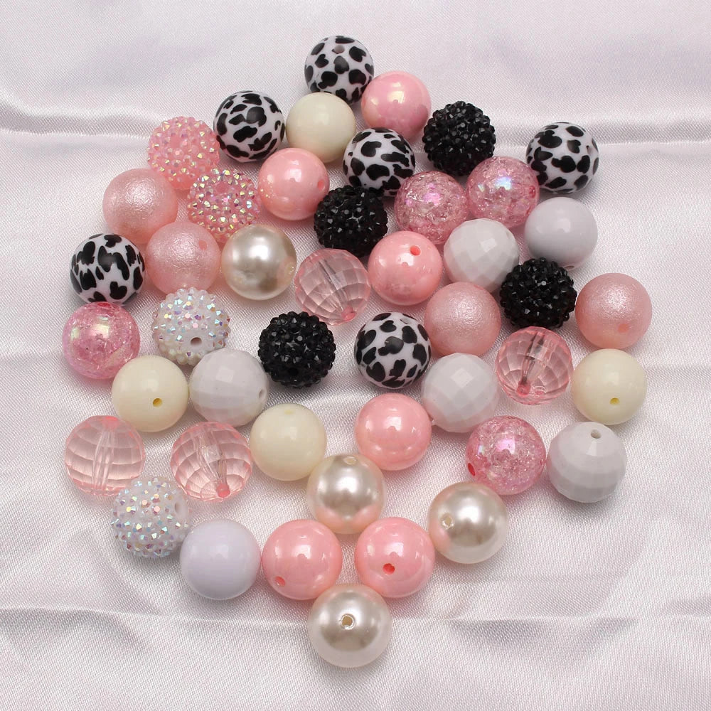Wholesale Acrylic Round Beads 20mm for Bracelet Diy Fashion Round Plastics Beads for Pens Making
