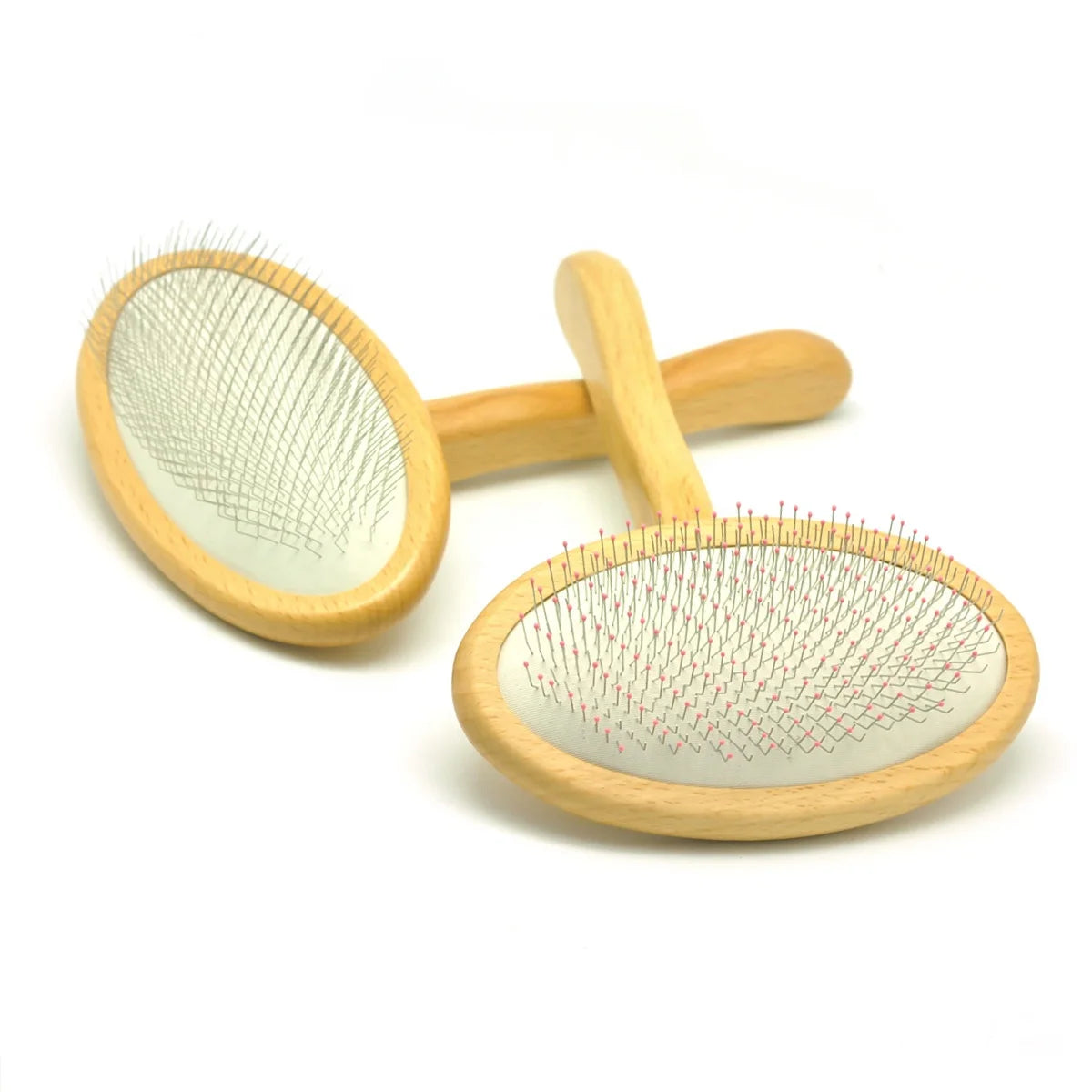 Baoli Oem Cepillo Para Mascotas 97.5g 105x173mm Cat Massage Coated Brush Wooden Pet Grooming Brush for Dogs and Cats Comb
