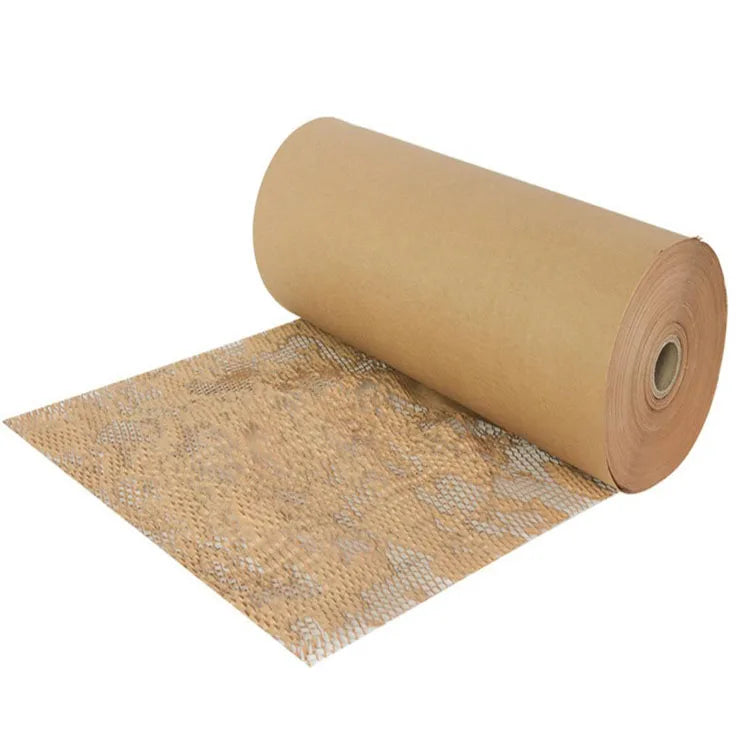 Factory Direct Supply Jute Pulp Recyclable Disposable Specialty Gift Wrapping Paper 80g Honeycomb Grid
