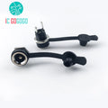 5pcs DC-022B 5.5*2.1 Socket Waterproof Cap DC Power Supply Socket Connector Seat Panel Mount with Threaded Solderable Wire