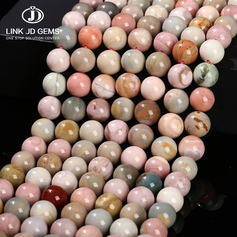 JD Wholesale 6/8/10mm Round Natural Alxa Stone Beads for Jewelry Making DIY Bracelet Necklace No Treatments