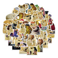 50pcs Shiba Inu Cartoon Stickers Funny Dog Meme Waterproof Decals for Teens Adults for Laptop Phone Luggage Scrapbook Decoration