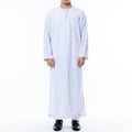 Muslim Traditional Simple White Thobe Twabe Robe for Men M0058
