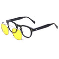 2025 Classic Style Acetate Optical Frames Popular Glasses Eyeglasses with Metal Clip on Printed Pattern Eyewear