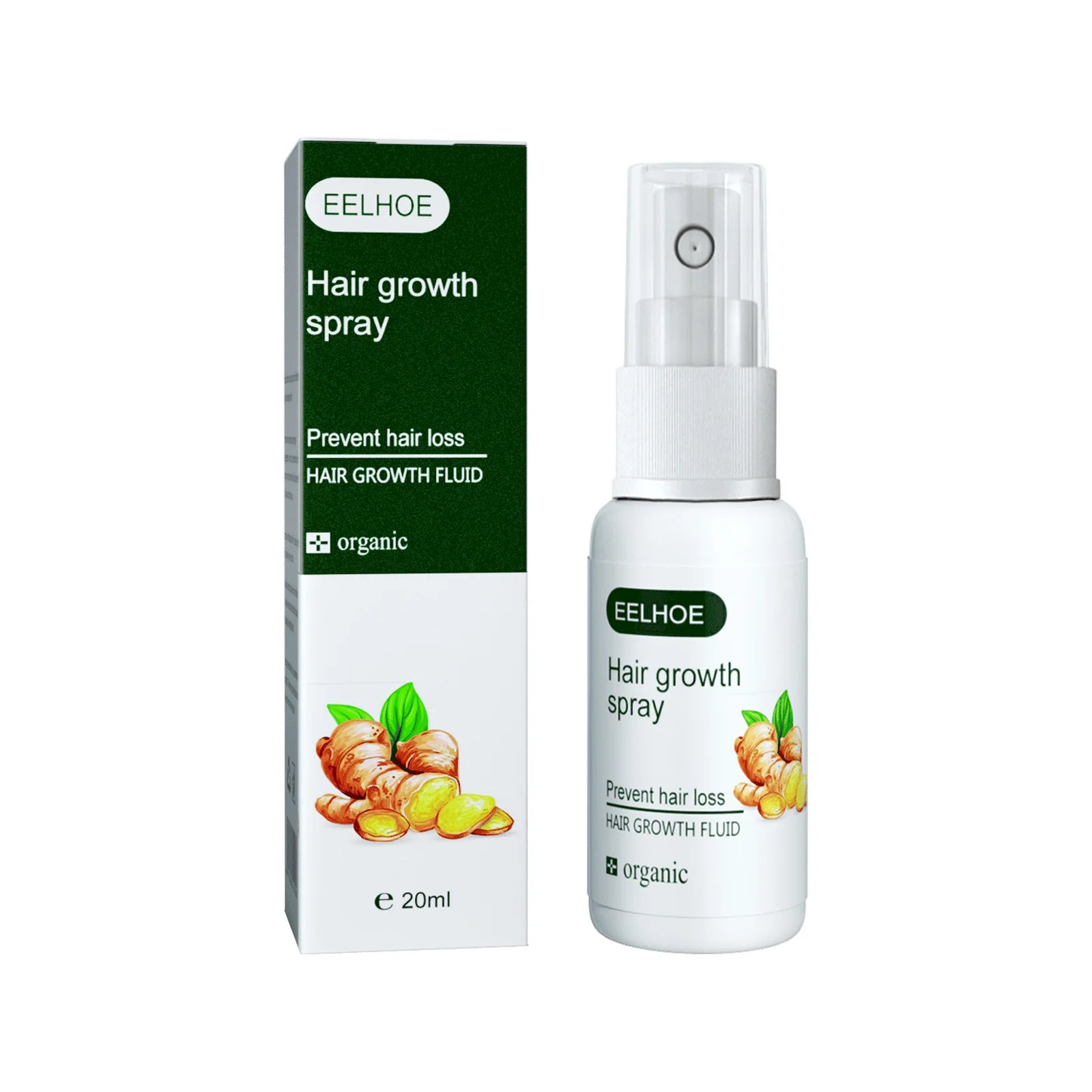 EELHOE Ginger Hair Growth Serum Nourishing Hair Root Care Spray for Strong Repair and Growth K1 Hair Care Liquid