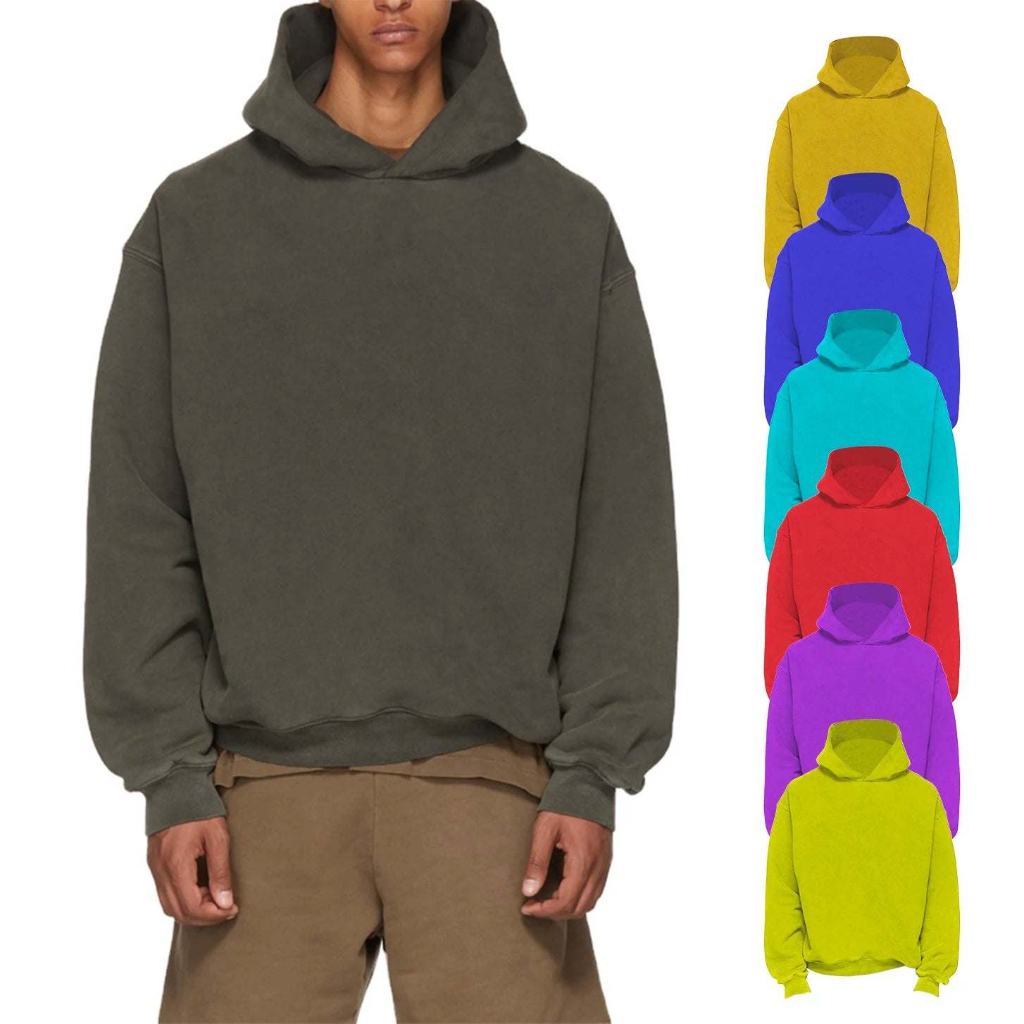 2022 Shirtment Dropshipping Custom French Terry Heavy Weight Thick Pullover Hoodies Plain Hoodie 100% Cotton