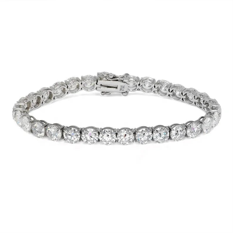 Redleaf Jewelry 925 Silver Moissanite Tennis Bracelet 2mm 3mm 4mm Sterling Silver Women Tennis Bracelet Wholesale