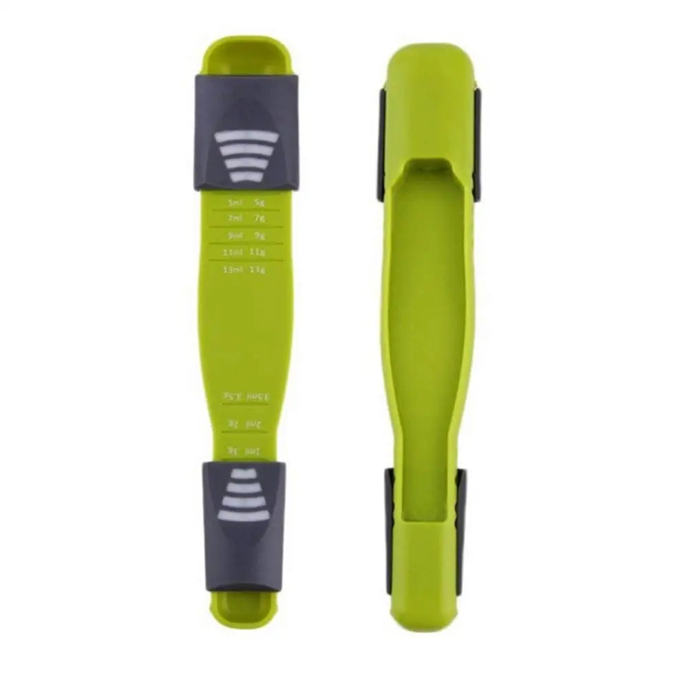 Baking Cake Tools Eco-Friendly Plastic Double-headed Adjustable Digital Measuring Spoon with Scale for Home Kitchen