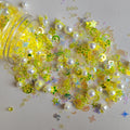 Wholesale 500g Colorful Star Moon Glitters Confetti Sequins With White Pearl Round Beads for Wedding Festival Party Decoration