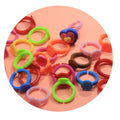1000pcs Rainbow Mixed / Pink Plastic Adjustable Kids Blank Ring Support Fuse Beads Accessories Findings Glue on Base