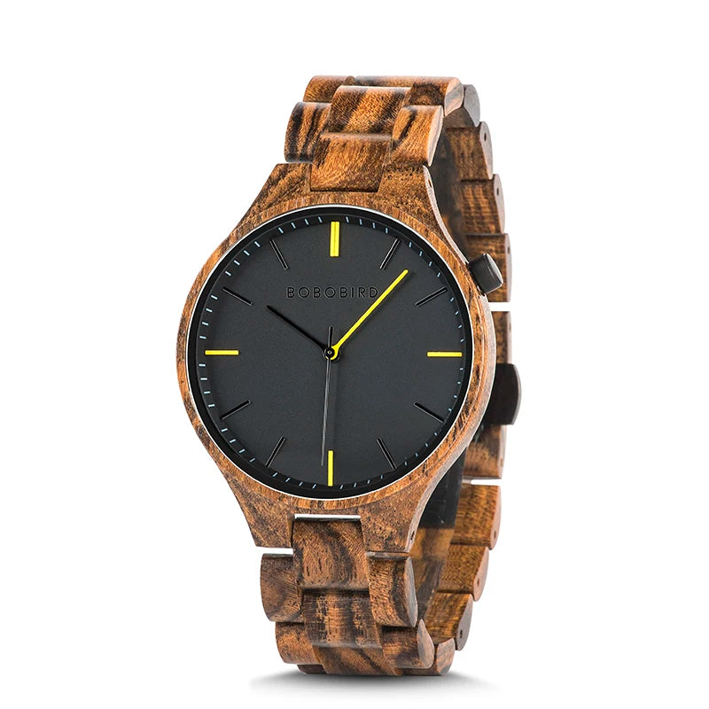 BOBO BIRD 3atm Waterproof Wood Watches Custom Manufacture Wooden Wristwatches Men