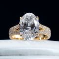 MSR-1264 Factory Custom Woman Gold Yellow Rose Solid 18K Lab Diamond Rings Wedding Engagement Ring
