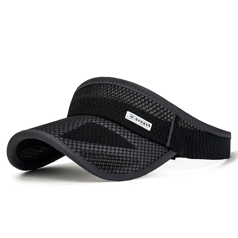 Outdoor Sport Mesh Cap Wide Brim UV Protection Breathable Adjustable Baseball Cap for Beach Golf Running Tennis Sun Hat