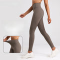 Women's High-Waisted Buttery Soft Yoga Pants Full-Length Capri Leggings for Workouts Athletic Solid Yoga Pants Elastic Waist