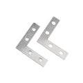 TS-K136 Zinc Plated Iron Small Silver L-Shaped 4 Hole Corner Bracket Hardware Accessories for Family Photo Frame Mounting