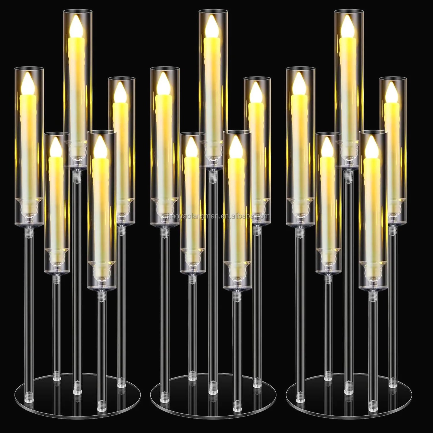 Wedding Suppliers Luxury Wedding Centerpieces Table Decorations Acrylic Flower Stands Display Stands Wedding Decorations