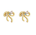 Milskye Fashion Fine Jewelry for Women 2026 14k Gold Plated 925 Silver Beautiful Bow Stud Earrings