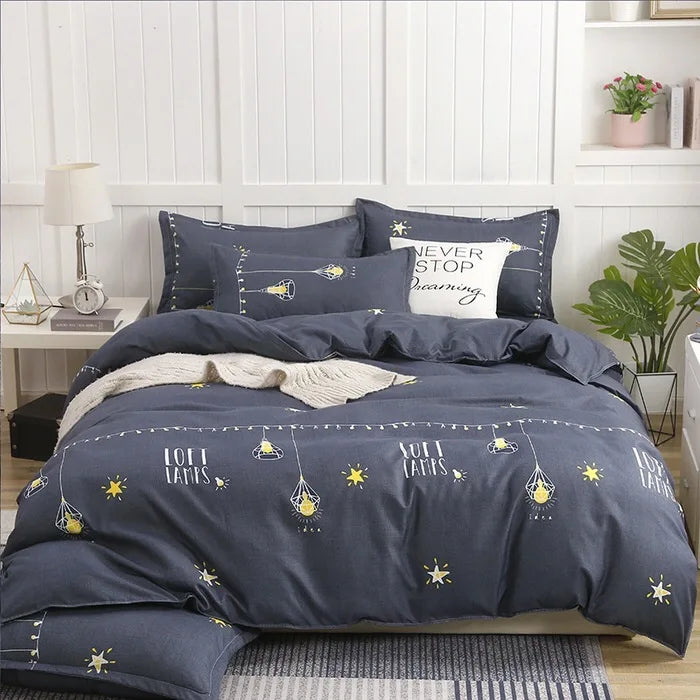 50Plant Cashmere High-grade Fabric Super High Cost Performance 4pcs Bedding Set Duvet Cover Bed Sheet Pillow Supercost-effective