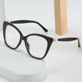2025 Oversized Large Frame Square Slimming Pearl Legs Eyeglasses Anti Blue Light Blocking Cat Eye Optical Lens Spectacles