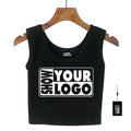 PayPal Accept Custom Screen Printing Your Logo or Design Women's Short Jersey Crop Tank Top with Mix Sizes and Colors