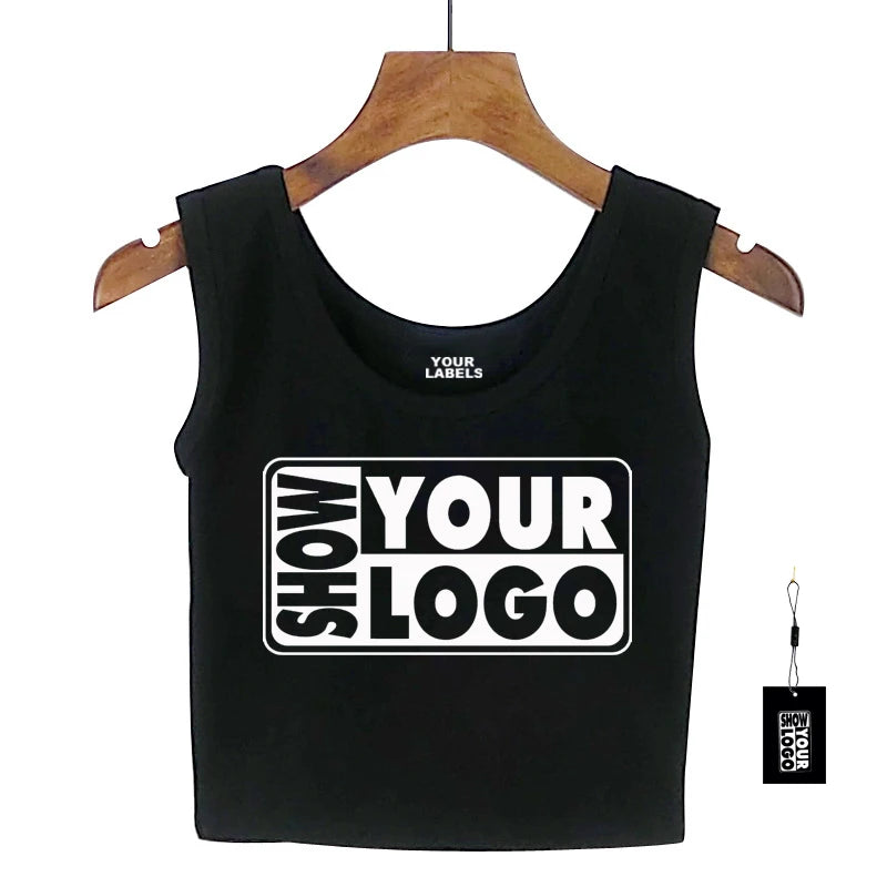 PayPal Accept Custom Screen Printing Your Logo or Design Women's Short Jersey Crop Tank Top with Mix Sizes and Colors