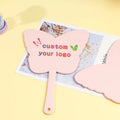 Wholesale Portable Plastic Custom logo Large Size Handheld Mirror Butterfly Design Personalized Vanity Cosmetic Makeup Mirror