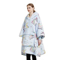 Wholesale Wearable Blanket Hoodie Oversized Sherpa Hoodie Sweatshirt Blanket Women Men Boy Kids
