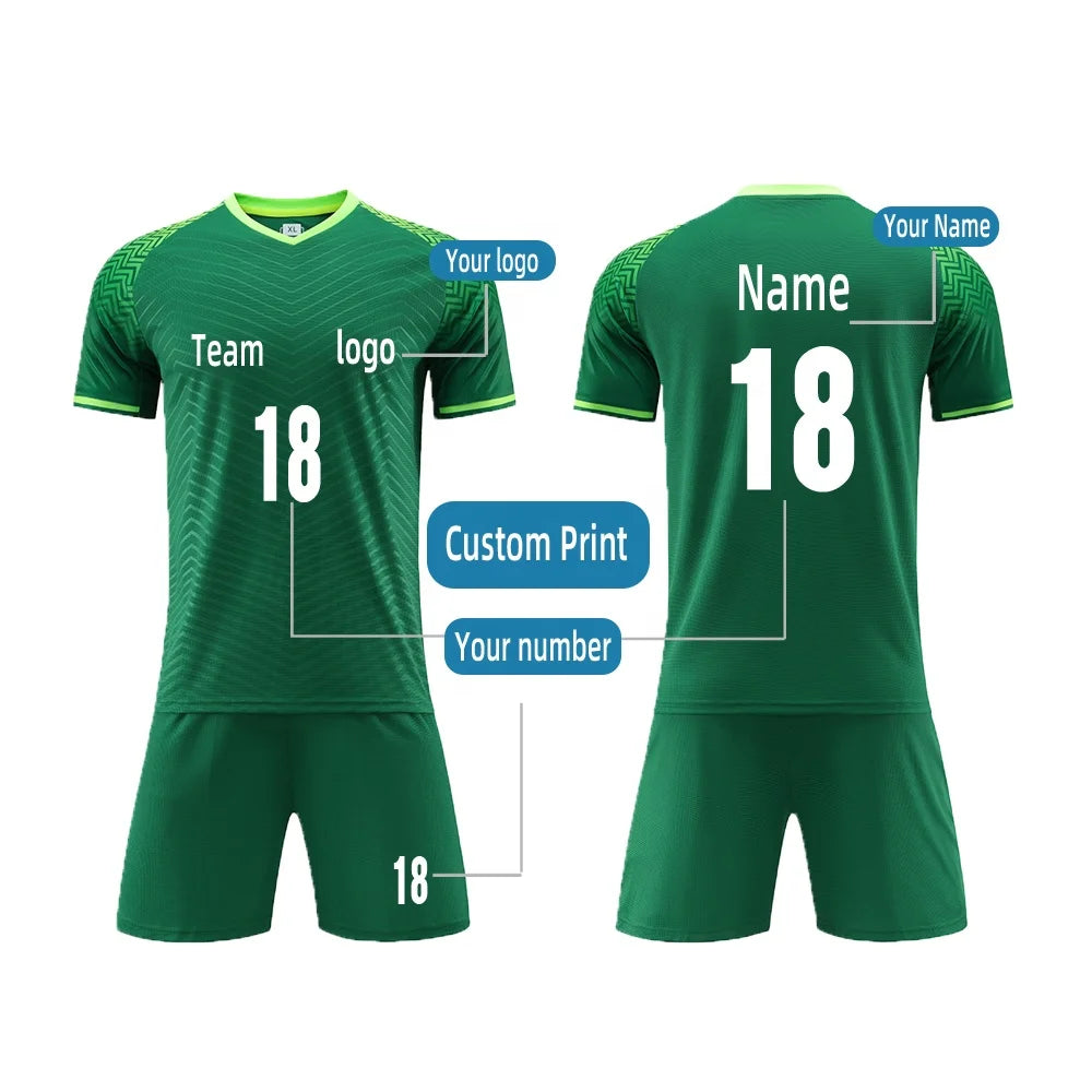Custom Quick Drying Soccer Uniform Breathable Multi-color Custom Designs Blank Soccer Football Kit