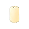 Novel Gentleman Rectangle-shaped Geometric Stainless Steel  Identity Charm with Engraving Anti-lost Pendant Blank Necklace