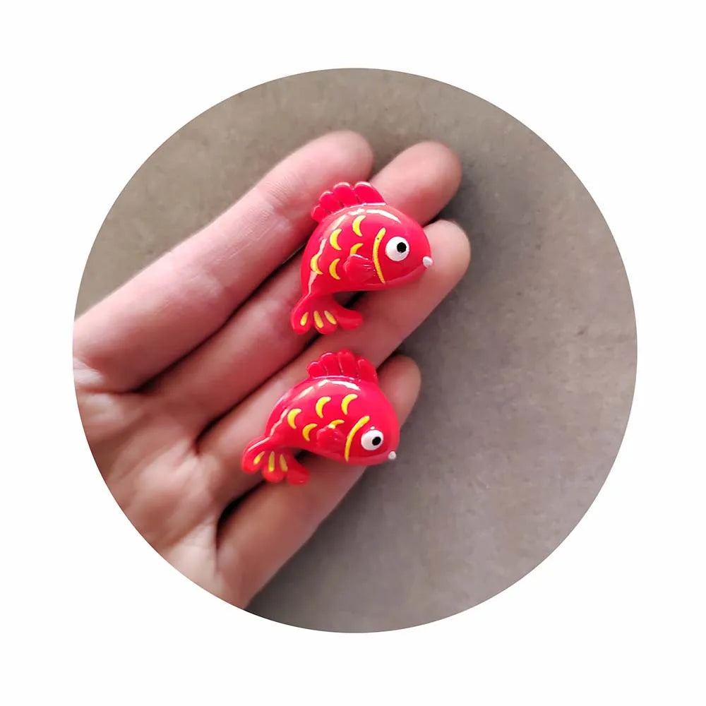 2024 Chinese New Year Red Resin Lucky Bag Carp Firecracker Fish Flatback Kawaii Cabochons Tomatoes on Sticks Fit Holiday DIY