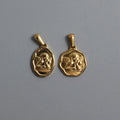 Fashion 18K Gold Stainless Steel Women Guardian Angel Jewelry Cherub Oval Pendant Medal Charm Cupid Angel Pendant