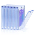 RAY YI Wholesale One Touch 35pt Acrylic Clear Triangle Shape Custom Logo Card Holder Cases for Baseball Football Hockey