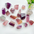 Natural Candy Fluorite Free Form Stone Slice Healings Rainbow Fluorite Stand Stone