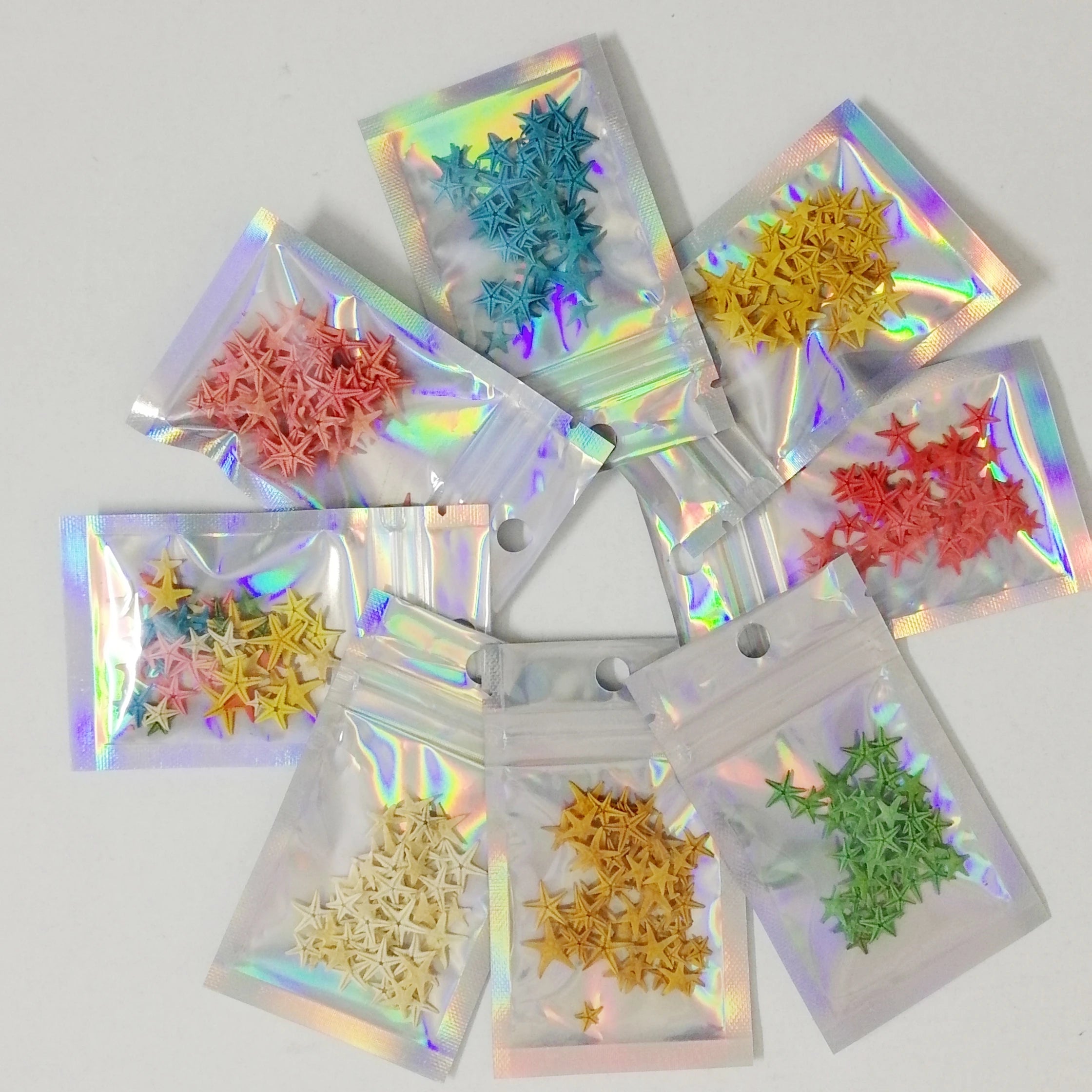 2023 Ins Hot Sale Nail Decoration Summer Mixed Color Nail Art 3D Cool Starfish Nail Art Charms Stickers