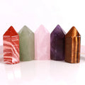 Natural Gemstone Crystal Towers Set Assorted Bulk Healing Wands Amethyst Quartz Protection Spiritual Energy Chakra Home Decor