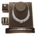 Jewelry Set Fashion Luxury Zirconia Necklace Bracelet Earrings Ring Wedding 4pcs Jewelry Sets Exquisite Set BN8132  Bisuteria
