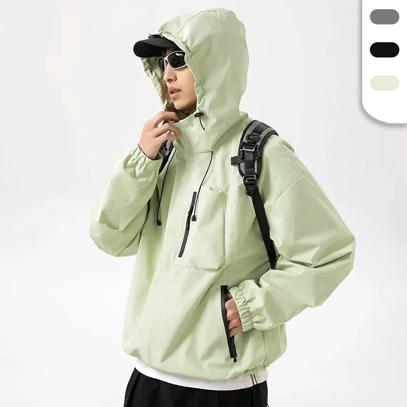 Spring Softshell Outdoor Jacket for Men s Jackets Custom Logo Hooded Windbreaker Sports Coat Men's Regular Sleeve Jackets