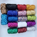 Wholesale 1kg Roll 3cm Shiny Metal Leather Knitting Blanket Yarn Roving Core Filling Icelandic Chunky Yarn for Blanket Pet Nest