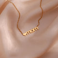 Ins Fashion Personality Matching Mother's Day Pendant Stainless Steel Mom love Letter Pendant Necklace