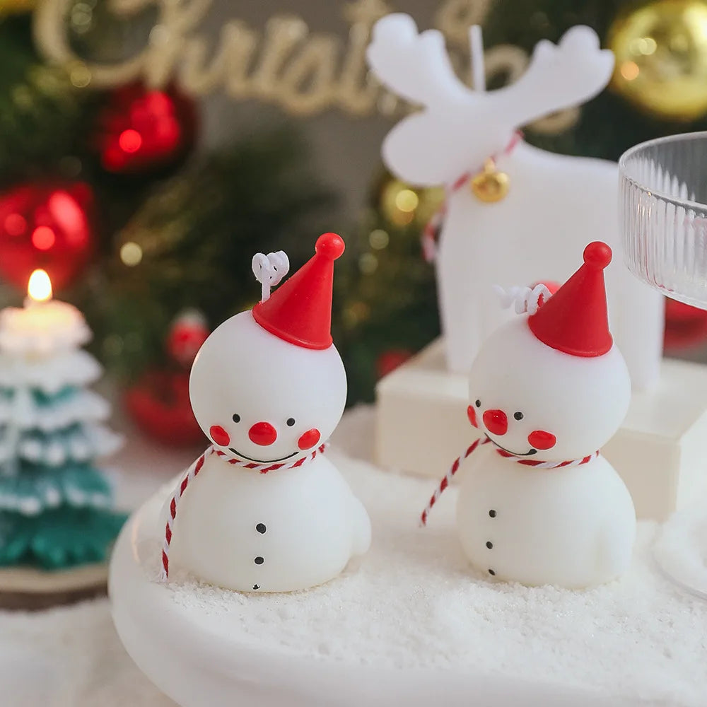 Christmas Decorations Christmas Snowman Shape Scented Candle Fragrance Aromatherapy Candles