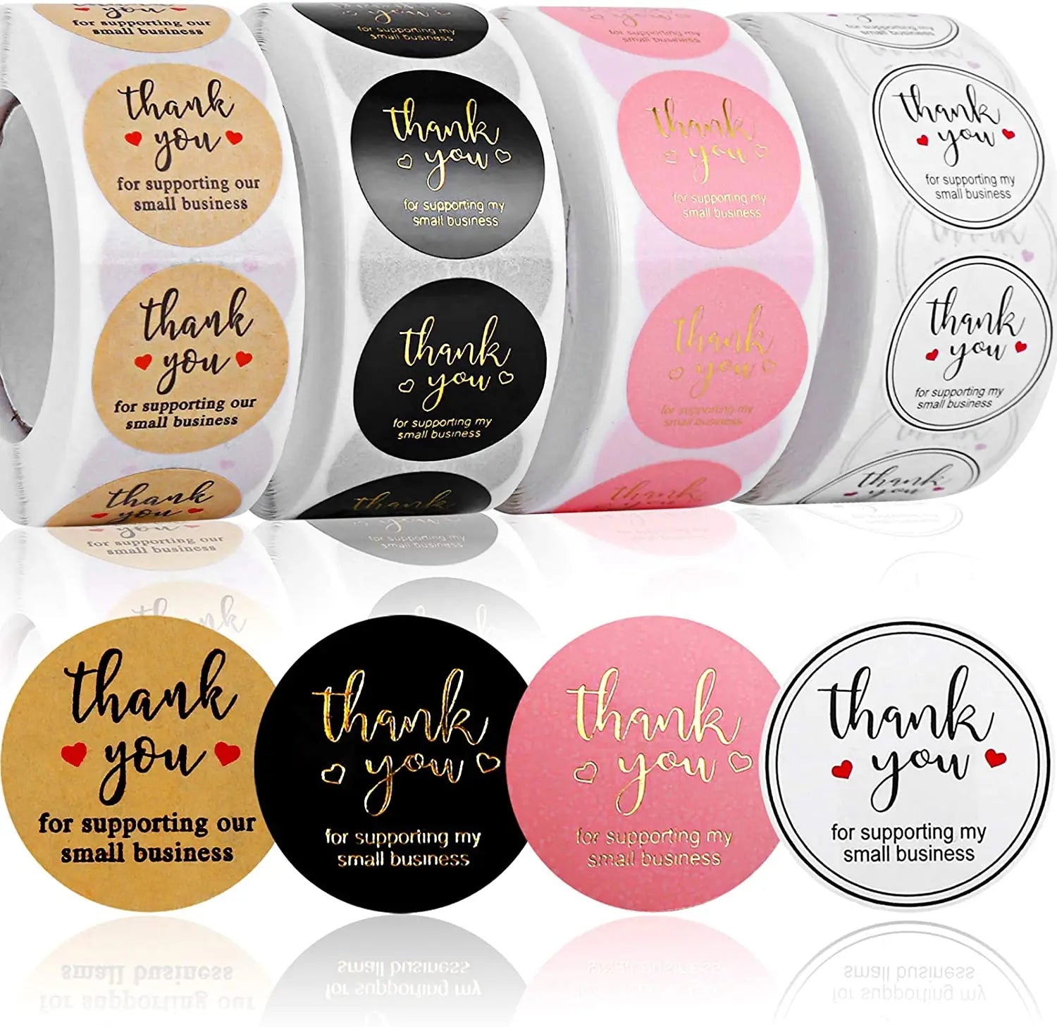 FLORAL SERIES Hot Sale 1inch Self Adhesive Round Floral Paper Label Sticker Printing Thank You Sticker