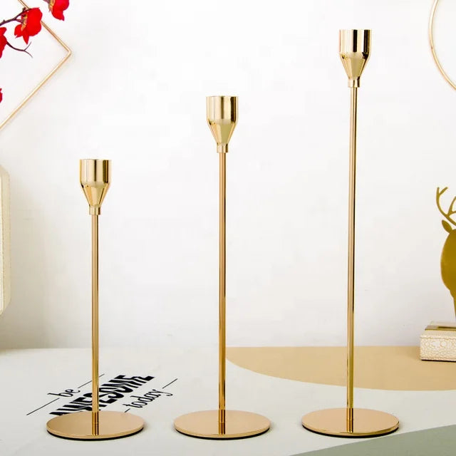 Candle Holder Table Nordic Modern Stick Wedding Decorative Candlesticks Stand Metal Gold Luxury Candle Holder for Home Decor