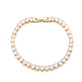 High Quality Fashion Crystal Buckle Design Bracelet Gold Plated Stainless Steel Women's Zircon Bracelets