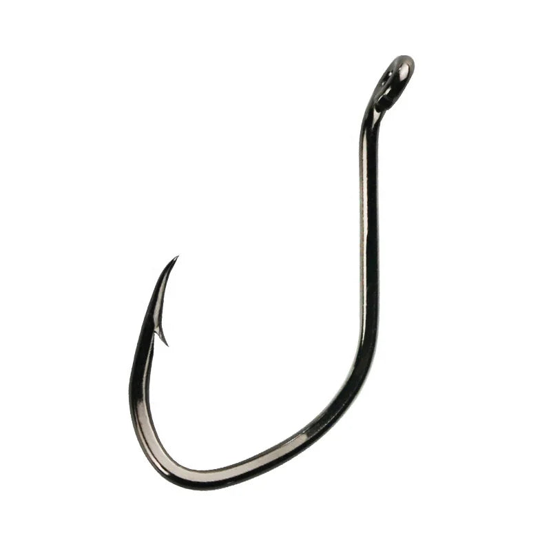 NEW  High Carbon Steel  1/0 2/0 3/0 4/0 6/0 8/0 10/0 Deep Sea Catfish Hook with Barb Iron Plate Hook