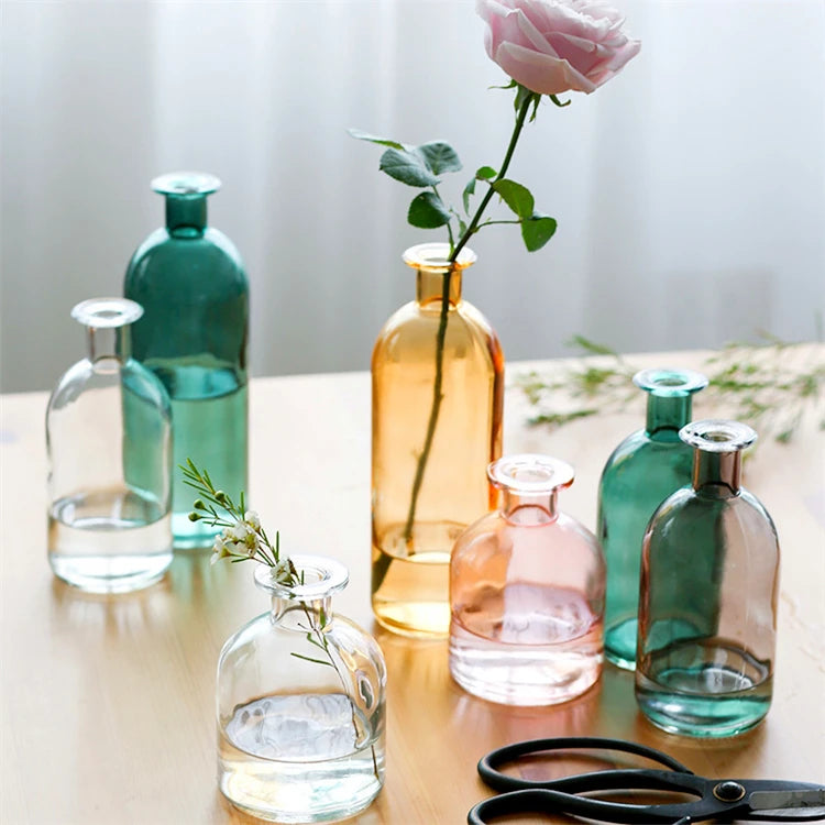 Hot Selling Factory Price Handmade Custom Color Living Room Dinning Room Decoration Glass Flower Vase