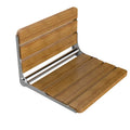 Stainless Steel Wood Modern Wall Mount Shower Chair for Disabled Elderly with Folding up Shower Seat Indoor Bathroom