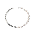 New Arrival Luxury Natural Baroque Pearl Necklace America Style INS Trendy Link Chain Necklace for Women