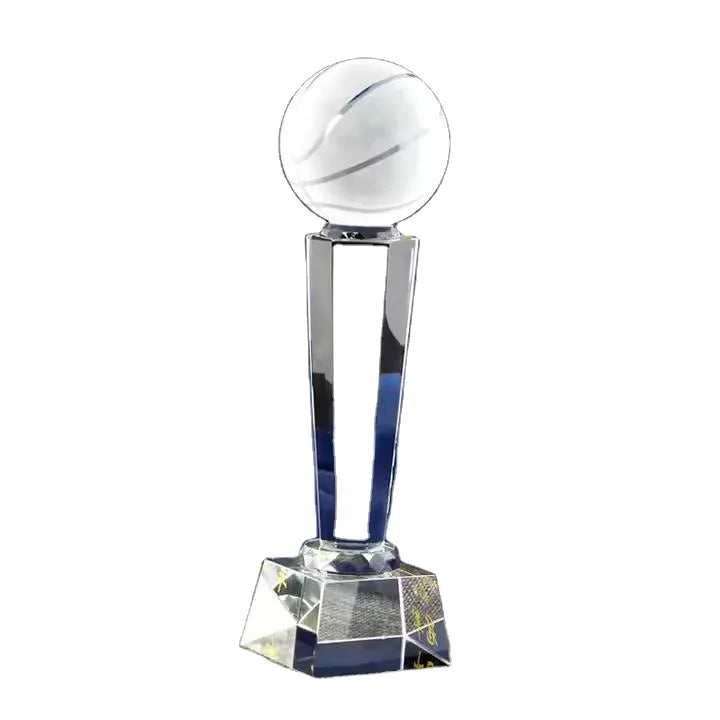 2023 World Trophy Crystal Base Sports Basketball Metal Football Running World Champion Award Black Crystal Trophy Cup