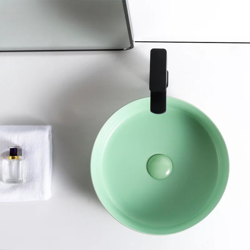 Modern Design Colorful  Luxury Countertop Washroom Sink Bowl Sink Vessel Sinks for Bathrooms
